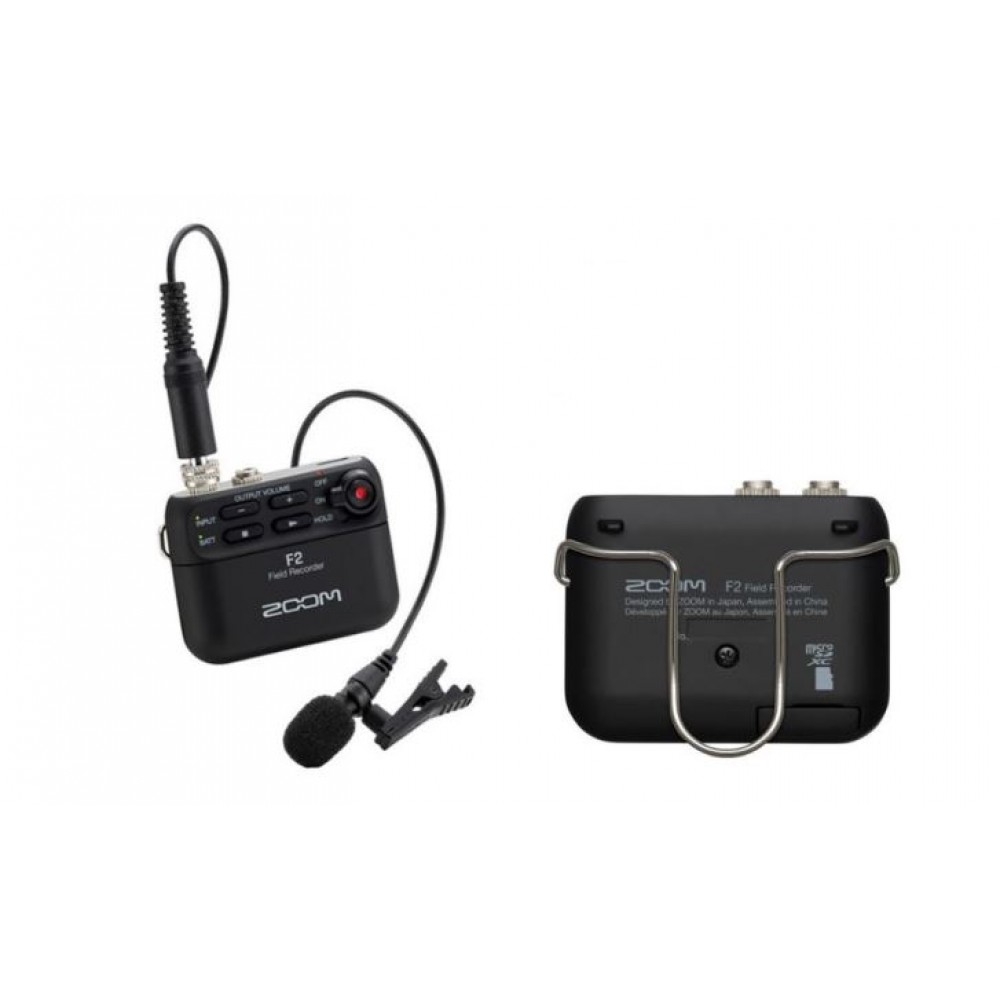 Zoom F2 Smallsized Field Recorder with Lavalier Microphone